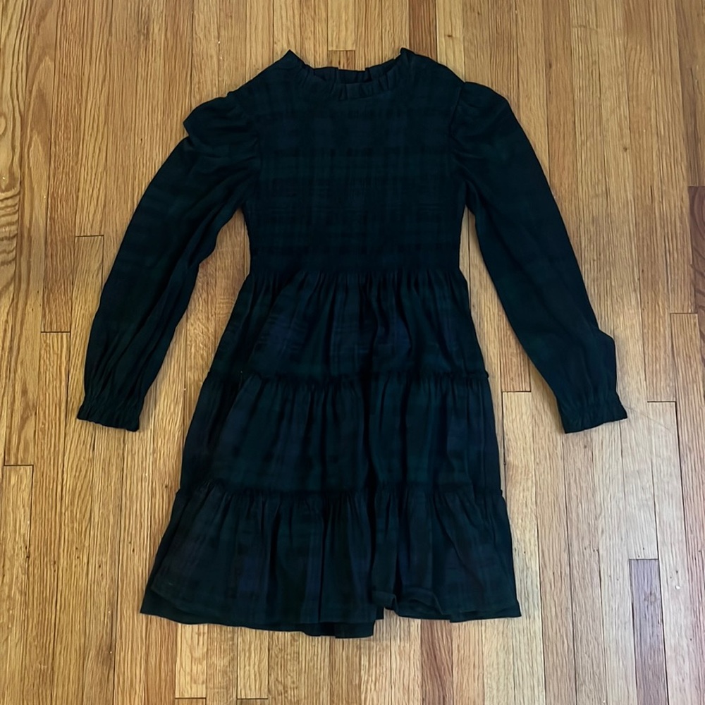 Black tartan plaid holiday dress